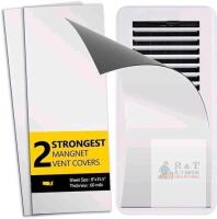 New 2-Pack Magnetic Vent Covers, Block AC/Heat From Specific Rooms for Home, Rv : 8" &times; 15.5" Cut To Any Shape, Noise Reduction