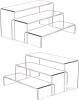 New!Goabroa 2 Sets 6 Pcs Clear Display Stand 3 Tiers Rectangular Clear Risers 4mm Thick Collectibles Jewelry Display Stand Lego Display Shelves Cupcake Stand