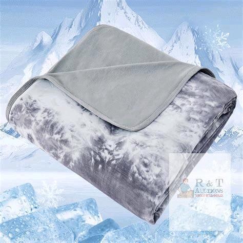 New KING SIZE Arc-Chill 90" &times; 108" Cooling Blanket King Size for Hot Sleepers, Arc-Chill Cool Tech Fabric Q-Max>0.5, Lightweight Breathable Ice Cold Summer Blanket for Bed, Keep Cool for Night Sweats, 90"x108", Tie Dye Grey