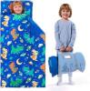 New JOIEDOMI Toddler Nap Mat with Pillow & Blanket - 55''*30'' for Kids Ages 3-7 Years - Roll Up Nap Mat for Preschool - Soft Kids Sleeping Mat - for Boys Girls Kindergarten Daycare Sleepover&hellip;