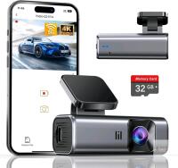 New galphi 4K Dash Cam Front, Built-in 5G WiFi, 32GB Card Included, Dash Camera for Cars, Mini Dashcam for Cars with Loop Recording, G-Sensor, 24 Hours Parking Monitor, APP, Support 256GB Max
