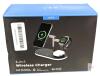 New UEQ 4 in 1 Wireless Charging Station for Apple MagSafe Charger,Fast Charging Magnetic Wireless Charger Stand with Night Light for iPhone 17 Air 16 15 14 13 12 Series,Apple Watch and AirPods (Black) - 2
