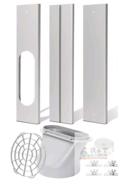 Portable AC Window Vent Kit with Seal Plates, Grill, Adapter, Hardware&mdash;Universal Fit