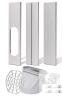 Portable AC Window Vent Kit with Seal Plates, Grill, Adapter, Hardware&mdash;Universal Fit