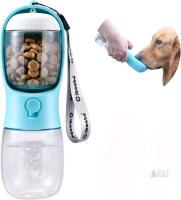 New Cibaabo Dog Water Bottle with Food Container, Travel Puppy Water Bowl, Portable Pet Dispenser, Dog Gift, Puppy Essentials for Yorkie Chihuahua Walking and Hiking
