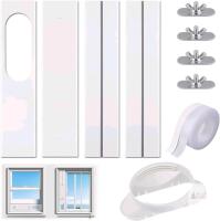 New Portable Air Conditioner Window Seal Kit with Universal Coupler,PVC Plate Adjustable AC Vent Kit for Sliding Window,Vertical/Horizontal Sliding Window Accessories for 5.1" Exhaust Hose