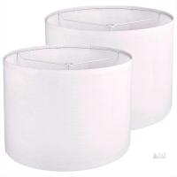 New 2Pcs Drum Lampshade, Lamp Shades for Table Lamp Floor Lamp, White Lamp Shades, Easy Assembly Required Replacement Lampshades