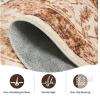 Zentavio Machine-Made 8x10 ft Floral Area Rug, Brown/Cream, Non-Slip Backing - 2