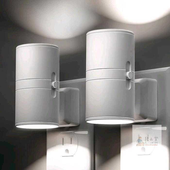 New L LOHAS LED Bright Night Light, Night Lights Plug into Wall, Daylight White, Dimmable Nightlight Plug in White Shade, Light Sensor, Decorative LED Nightlights for Hallway Bathroom Kitchen, 2 Pack