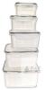 New 5-Pack Fruit Storage Containers for Fridge with Removable Colanders, 4 in 1 Produce Storage Containers with Lids, Leakproof Fridge Organizer Bins for Salad Berry Lettuce Vegetables Meat Keeper Fresh - 800ml to 6200ml - 2
