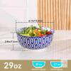 New Sweejar Ceramic Cereal Bowls Set, 29 Oz Soup Bowls Microwave & Dishwasher Safe, 6.1 Inch Deep Porcelain Serving Bowls for Tabletop, Fruit, Ramen, Salad, Pasta, Cereal Set of 6(Vintage Blue) - 2