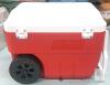 Coleman 45-Quart Performance Wheeled Cooler, Red/White, Holds 70 Cans, 3-Day Ice Retention - 3