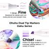 New Ohuhu Oahu 120 Colours Dual Tips Alcohol Art Markers, Fine & Chisel - 2