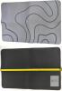 Gray Contour Line Desk Mat, Large 35.4"x15.7", Anti-Slip Rubber Base, Set of 2, Smooth Surface - 2