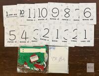 Baby Milestone Cards & Baby Shower Game Set &ndash; Approx. 16 Cards, Includes "Oh Baby" Game & Glittered Banner