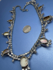 Spectacular Fire Opal Rhinstone Necklace and Earrings - 7