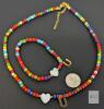 New ZZLAY Beaded Initial "U" Matching Bracelet & Necklace Set, 18" Necklace With Lobster Clasp, Bracelet Elastic - 2