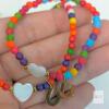 New ZZLAY Beaded Initial "U" Matching Bracelet & Necklace Set, 18" Necklace With Lobster Clasp, Bracelet Elastic - 4