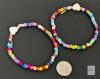 New Pair of ZZLAY Beaded Friendship Bracelets, Elastic Beaded Bracelets With Carved Shell Hearts - 2