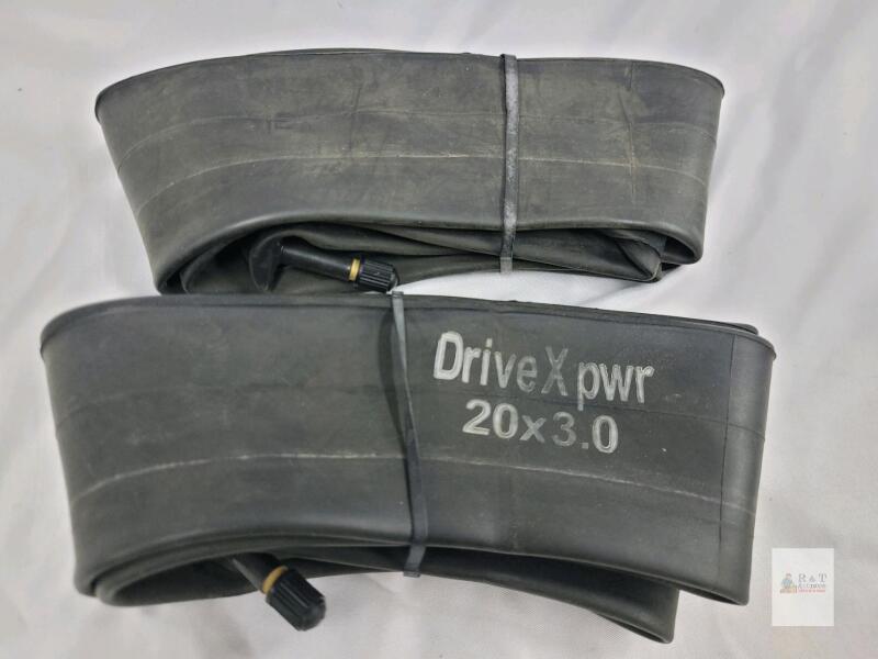 DriveXpwr 20 x 3.0 Fat Tire Bicycle Inner Tubes, 2-Pack, Schrader Valve, Butyl Rubber