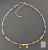 New Turandoss Bubble Initial "A ❤️ D" Love Bead Necklace 18" Long