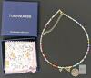 New Turandoss Bubble Initial "A ❤️ A" Love Bead Necklace 18" Long - 2