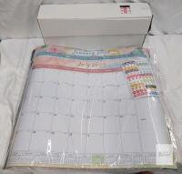 4 Willow Creek Press Watercolor Stripes 22" x 17" Desk Pad Calendar,