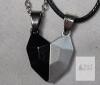 New Couple Heart Magnetic Necklace - 22" Long - 2
