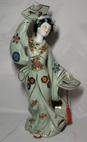 Vintage Porcelain Geisha Figurine , 16 1/4" tall