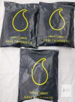 Three (3) New Sweet Sweat Premium Arm Trimmers for Men & Women Trainer for High-Intensity Training & Workouts- Large