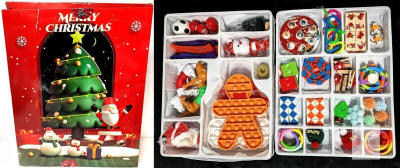 New Christmas Advent Calendar With 24 Different Kinds of Assorted Christmas Toys, Fidget Toys, Puzzles & More! (Box May Show Damage, Contents May Vary)