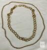 2 Sarah Coventry Chain Necklaces, Small and Large Links