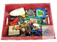Big Bin of Mostly Vintage Assorted LEGO Pieces, Accessories, Minifigs + More, Bin 13.5" &times; 20" &times; 9" High
