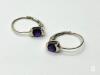 Sterling Silver Natural Amethyst (0.90ct) Lever Back Earrings, comes with APPRAISAL $300.00. Amethyst is the birthstone for February. - 2