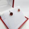 10KT Yellow Gold Natural Garnet (3.10ct) Earrings, Retail $450.00. - 3