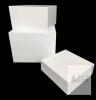 MUKEEN Sets of 3 Acrylic Catering Supplies Display Stand Buffet Risers for Food, Dessert Table Display Set, Retail Counter, Nesting Risers with Hollow Bottoms - In Very Good Condition, Some Scuffs