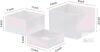 MUKEEN Sets of 3 Acrylic Catering Supplies Display Stand Buffet Risers for Food, Dessert Table Display Set, Retail Counter, Nesting Risers with Hollow Bottoms - In Very Good Condition, Some Scuffs - 3