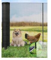 40" x 50' Garden Fence Kit, Polyethylene, Stakes, Cable Ties, Black, Model YYWL-003,