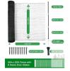 40" x 50' Garden Fence Kit, Polyethylene, Stakes, Cable Ties, Black, Model YYWL-003, - 2