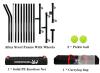 new Hoverphenix E&R-19 Portable Pickleball Net Set with Wheels, 22ft Regulation Size, Includes 4 Paddles and 4 Balls - 2