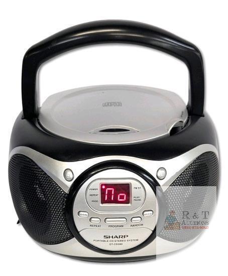 SHARP Portable CD Stereo System With Radio, QT-CD280, Tested For Power & CD Playback, Some Scuffs & Scratches