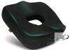 Orthopedic Memory Foam Coccyx Seat Cushion, 18.1"x18.1"x5.2", Black, Non-Slip Base