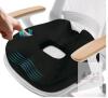 Orthopedic Memory Foam Coccyx Seat Cushion, 18.1"x18.1"x5.2", Black, Non-Slip Base - 2