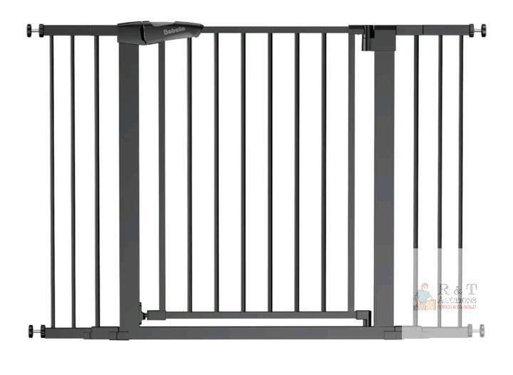 New Babelio Metal Baby Gate, 29-48'' Auto Close Easy Install Pet Gate, Extra Wide Walk Thru Child Safety Gate, Pressure Mounted Dog Gate for Doorways & Stairs, with Y Spindle Rods