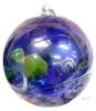 Zorza Poland Handblown Art Glass Gazing Ball / Sun Catcher / Friendship Ball / Witch Ball, 5" Tall No Chips or Cracks - 3