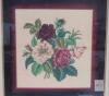 Framed Petit Point Embroidery by Babs Fuhrmann &ndash; Bouquet of Roses, Mid-20th Century, 12.8" x 11.7" - 2