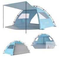 ELEGEAR 4-6 Person Pop-Up Beach Tent with 360&deg; Canopy, UPF 50+, Waterproof, Light Blue new