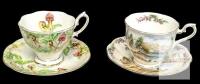 2 Vintage Royal Albert Tea Cups & Saucers : Jack-in-the-Pulpit & Road to the Isles (Traditional British Songs Series of Six), No Chips or Cracks - Ring True