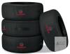 New Comnova Seasonal Tire Covers - 4 Pack - Spare Tire Cover w/Handle, Waterproof Heavy Duty Fade-Resistant Tire Storage Bag, Fits Tire Diameters 22" - 31", Black