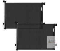 Retractable Safety Gate, Black, 55" Max Opening, 33" Height, Set of 2, Wall-Mount